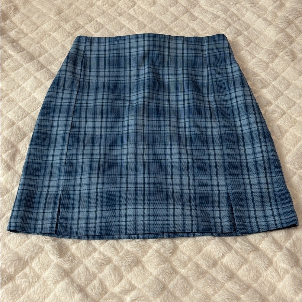 Brandy Melville/John Galt Blue Plaid Cara Skirt - Picture 4 of 5